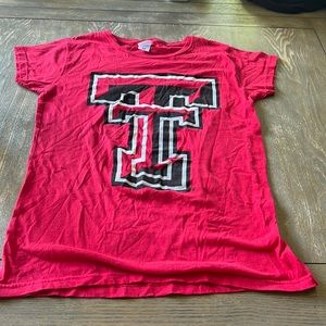 size M red texas tech t shirt